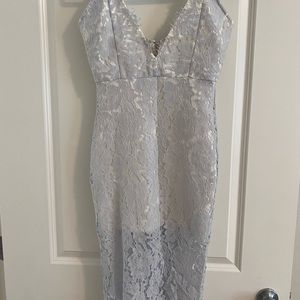 blue lace dress